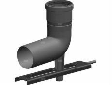 Concept Krátké koleno s podpěrou a závitovou tyčí (renovace) fi 80 87 stupňů PP (zaměnitelné 75F9051234080)