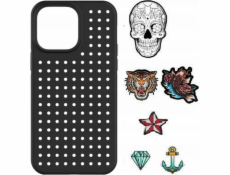 Sada pouzder Pinit Dynamic + Tattoo Pin iPhone 14 Plus 6.7 černo/černý vzor 3