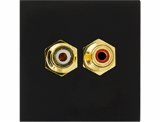Audac AUDAC CP45RCA/B Spojovací deska RCA 45 x 45 mm Černá verze