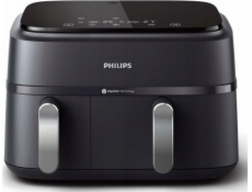 Philips 3000 series NA351/00 fritovací hrnec Dvojitý 9 l Samostatné 2750 W Horkovzdušná fritéza Černá, Stříbrná