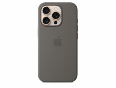 iPhone 16 Pro Silicone Case with MS - Stone Gray