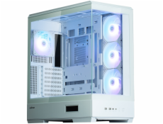 Zalman skříň P50 DS / Middle Tower / 4x120mm ARGB fan / 2x USB 3.0 / USB-C / panoramatická / bílá