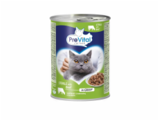 PREVITAL Cat Food Sterile Hovězí v omáčce - mokré krmivo pro kočky - 415g