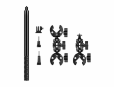 Motorcycle/bicycle mount PULUZ with a single clamp and selfie stick 150 cm