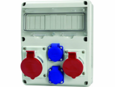 Scame Stavebný rozvádzač na povrch 2x16A/5P 2x230V 11 modulov IP44-54 Enerbox Scame 633.1122 sivý