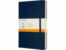 Zápisník Moleskine MOLESKINE Classic L (13x21 cm) linajkový, pevná väzba, zafírovo modrá, 400 strán, modrá