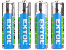 Baterie zink-chloridové, 4ks, 1,5V AA (LR6), EXTOL LIGHT