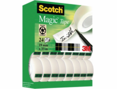 Kancelářský pásek Scotch Magic (8-1933R24TPR), matný, 19mm, 33m, 24 ks.