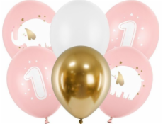 PartyDeco Latexové balóniky s potlačou k ročným narodeninám