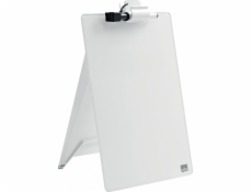 Flipchart Nobo NOBO STOLNÍ DESKA SMAMAZATELNÉ SKLO VERTIKÁLNÍ BÍLÁ 216X297 STOLNÍ FLIPCHART