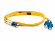 Optický patchkabel duplexní, LC-SC 9/125um SM, 20m, OS2