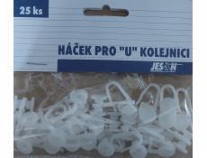 Háčik záclonový "C" 25 ks **hnedý **