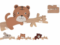 Věšák pro děti ZVÍŘÁTKA mix dekorů 47,5x17,5 cm