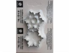 Vykrajovačka kvietky vrúbkované 2 ks 4 cm