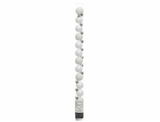 Ozdoba vánoční koule 14 ks / 3 cm bílá