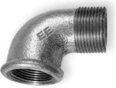Zawiercie Fleaner. Síťové kolenní koleno 90 ° 1 x 3/4 zinku