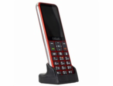 EVOLVEO EasyPhone LT, mobilní telefon pro seniory s nabíjecím stojánkem (červená barva)