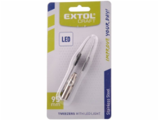 Pinzeta s LED svetlom, dĺžka 95mm, šírka čeľustí 4mm, LED svetlo, nerez EXTOL-CRAFT