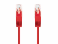 Kabel C-TECH patchcord Cat5e, UTP, červený, 2m
