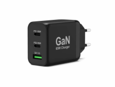 PORT CONNECT Síťová nabíječka pro USB-C a  USB-A, 65 W, černá