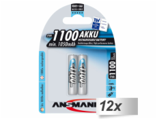 12x2 Ansmann NiMH aku 1100 Micro AAA 1050 mAh