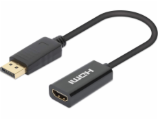 AV adaptér Manhattan Manhattan Aktiver DisplayPort auf HDMI adaptér 4K@60Hz schwa