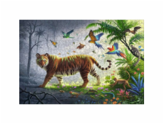 Dřevěné puzzle Tygr v džungli  Dřevěné puzzle Tygr v džungli