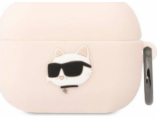 Puzdro Karl Lagerfeld Karl Lagerfeld KLAPRUNCCHP kryt Apple AirPods Pre ružový/ružový Silikónová Choupette Head 3D