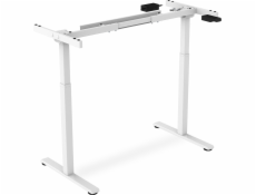 DIGITUS Elektrický výškově nastavitelný rám stolu, jeden motor, 2 stupně, bílý