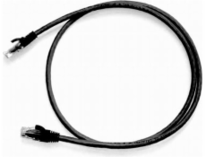 Patch kábel NetRack RJ45, lisovaný plášť, kat. 6 UTP, 0,5 m čierny (BZPAT0P56K)