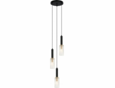 Italux Perola moderná závesná lampa čierna (PND-43309-3 BK+BR)