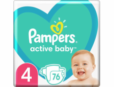 Pampers Active Baby Plenky Velikost 4, 9kg-14kg, 76ks