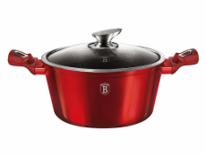 BERLINGERHAUS Kastrol s mramorovým povrchem a poklicí 24 cm Burgundy Metallic Line BH-1257