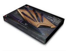 BERLINGERHAUS Sada nožů s nepřilnavým povrchem + prkénko 6 ks Purple Metallic Line BH-2683