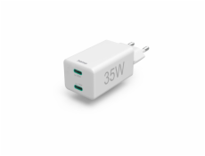 Hama Quick Charger  USB-C 35W PD/QC, 2xUSB-C, white 201694