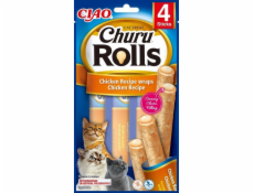 Churu Cat Rolls Chicken wraps&Chicken cream 4x10g