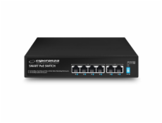 Esperanza ENS105 6portový Poe Switch 10/100 60W