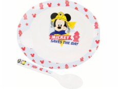 Mickey Mouse - mikrovlnná sada (misa a lyžica) Univerzálna