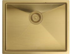 Quadron Anthony Steelq PVD Sink s 1 Chamber B/O Siphon B/O zapuštěná verze + šablona + háčky