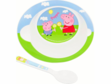 Peppa Pig Peppa Pig - Univerzálna miska do mikrovlnky s lyžičkou z melamínu