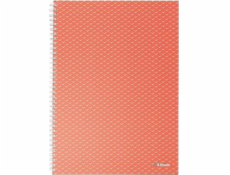 Zápisník Esselte Color Breeze A5 čtverečkovaný korálový