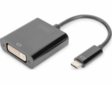 Digitus USB adaptér DIGITUS USB TypeC -> DVI adaptér 10cm černý