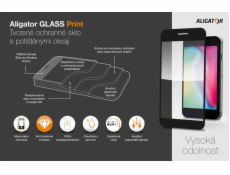 Aligator Ochranné tvrzené sklo GLASS PRINT Honor Magic 4 Lite, černá, celoplošné lepení