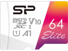 Karta Silicon Power Elite MicroSDXC 64 GB Class 10 UHS-I/U1 A1 V10 (SP064GBSTXBV1V20SP)