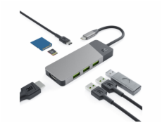 GREEN CELL HUB USB-C ADAPTER GC CONNECT 7W1 (3XUSB 3.1 HDMI 4K 60HZ USB-C PD 85W MICROSD/SD)