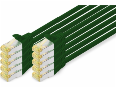 Digitus DIGITUS 10er CAT 6A S/FTP Patchkabel, 1m, zelený