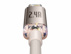 Baseus Crystal Shine USB kábel pre iP, 2,4 A, 2m (ružový)