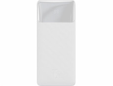 PowerBank Baseus Baseus Bipow Powerbank s rýchlym nabíjaním 20 000 mAh 15 W White (Overseas Edition) + USB -A kábel - Micro USB 0,25 m biela (PPBD050102)
