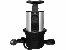 IN Výsuvná lišta 2str.,3 zásuvky + 2 USB