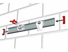 Wolfcraft BRUNS SB 6.10A sada držáků na nářadí – 6 držáků na nářadí 1 vodicí lišta délka 100 cm